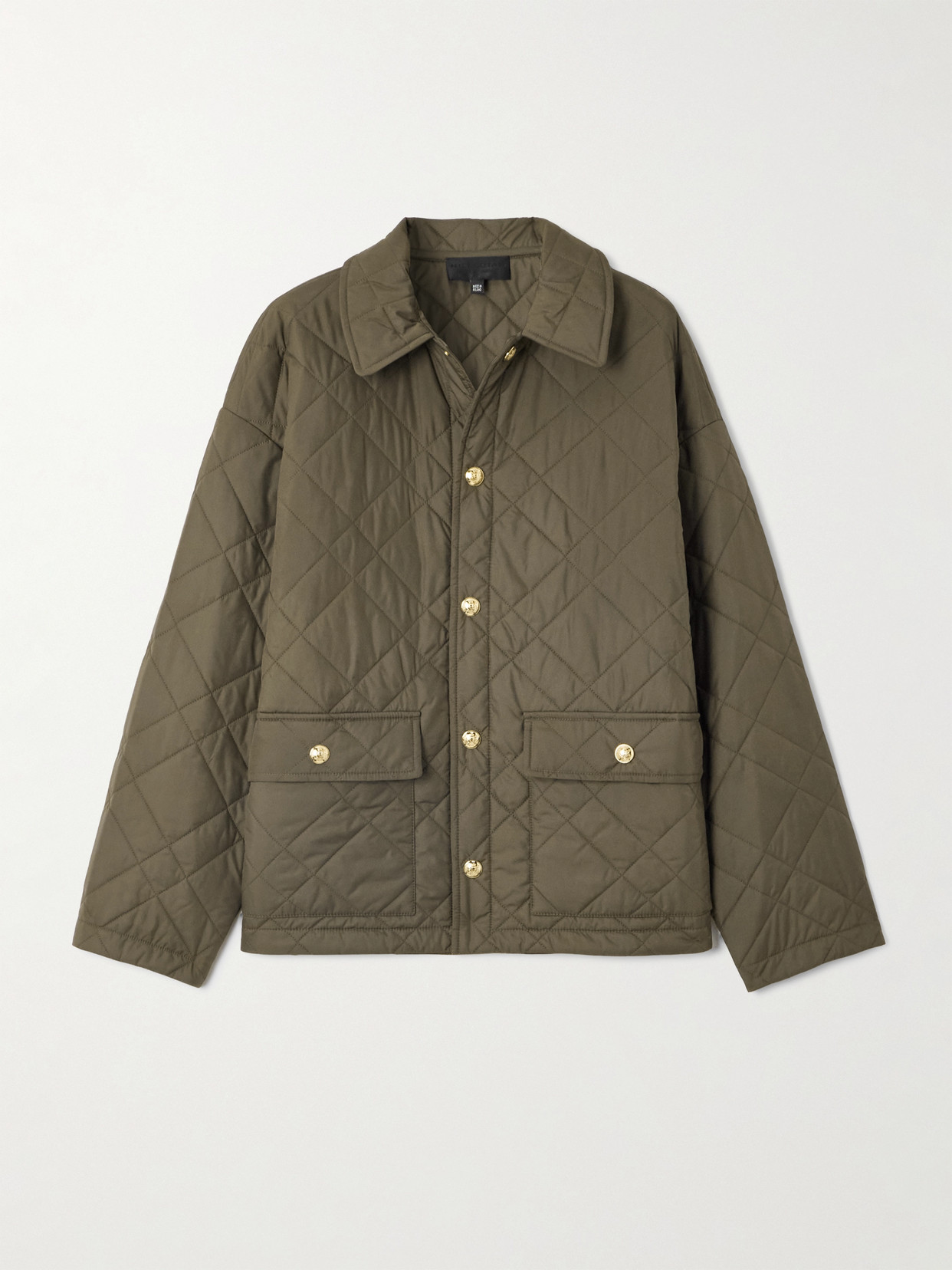 Nili Lotan Helah Quilted Shell Jacket In Green