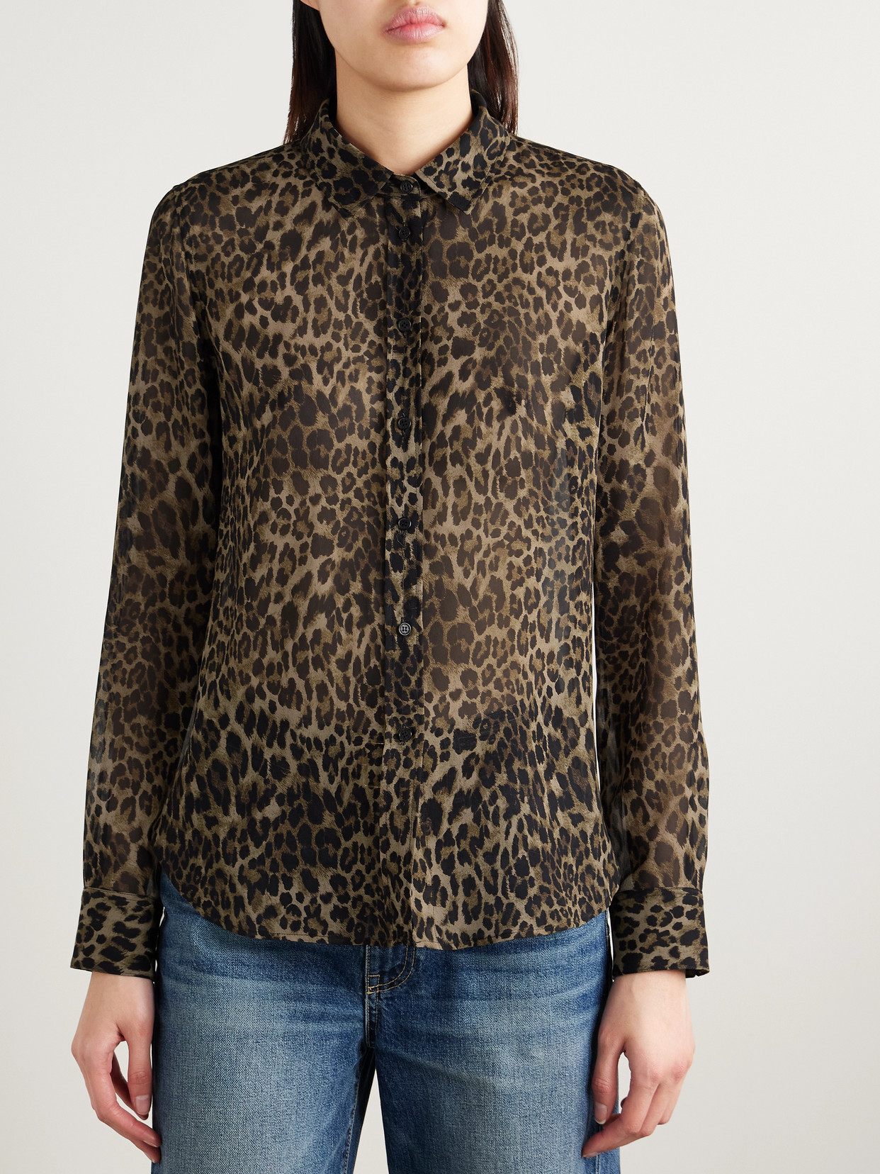 Nili Lotan Gaia Leopard-print Silk Crepe De Chine Shirt In Animal Print