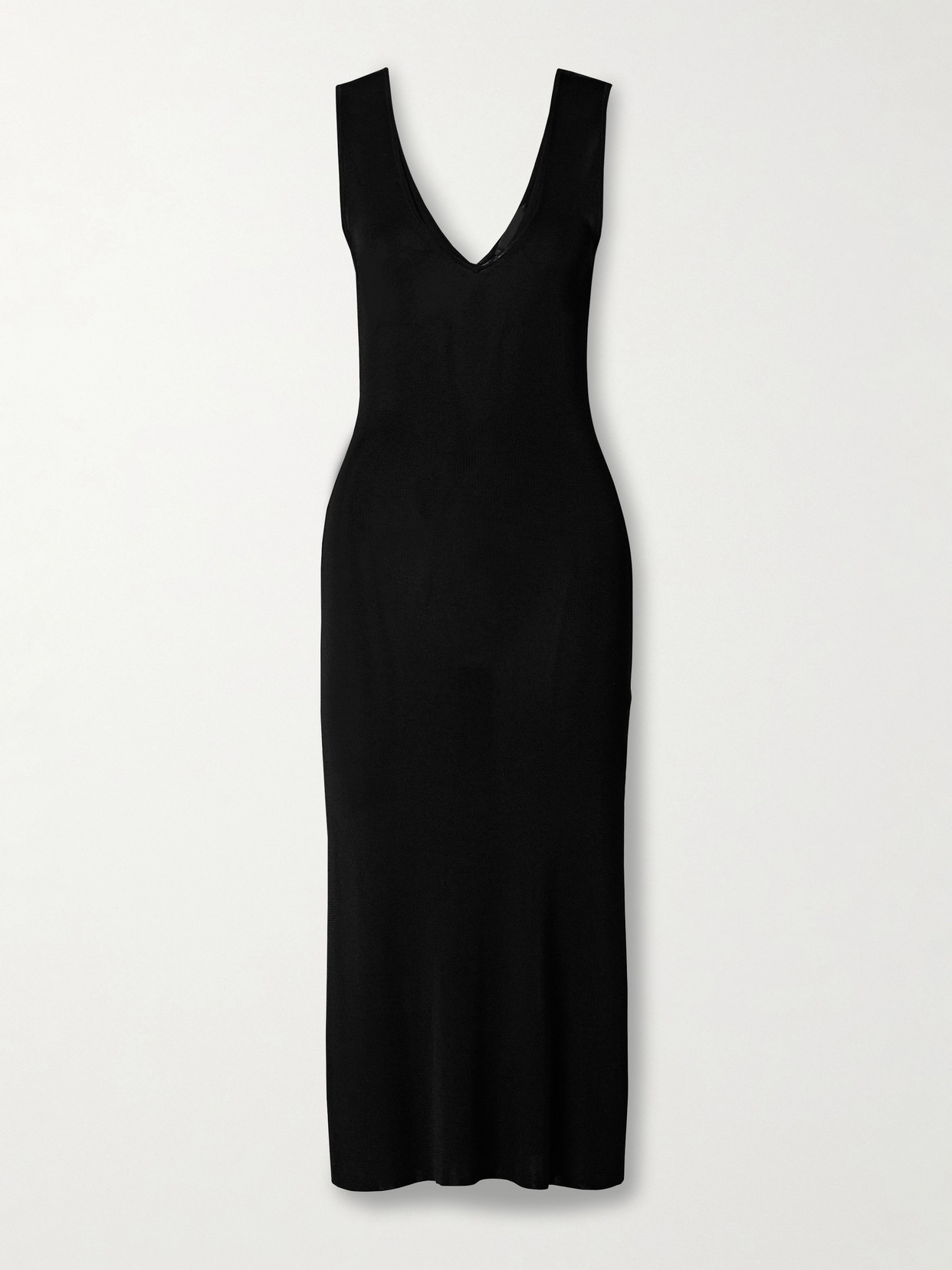 Nili Lotan Bernice Stretch-knit Midi Dress In Black