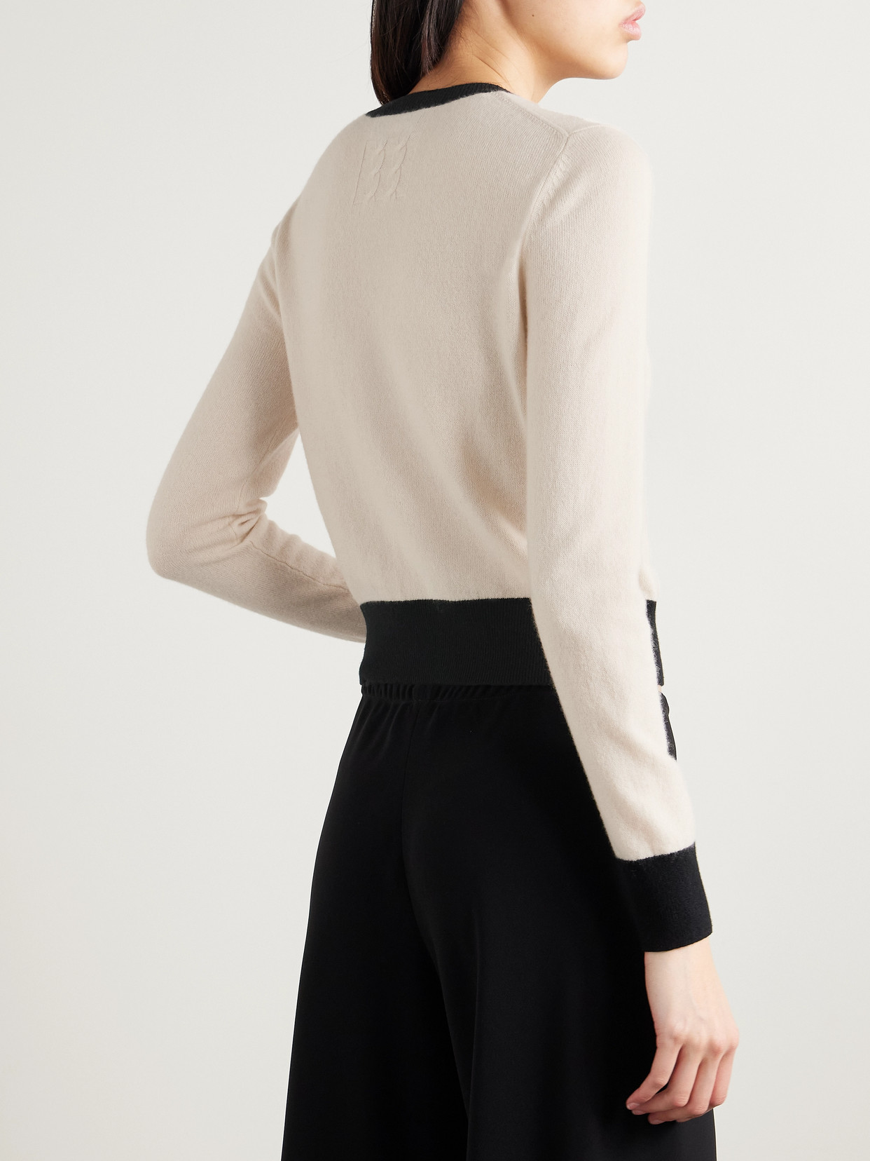 Nili Lotan Meadow Two-tone Cashmere Cardigan