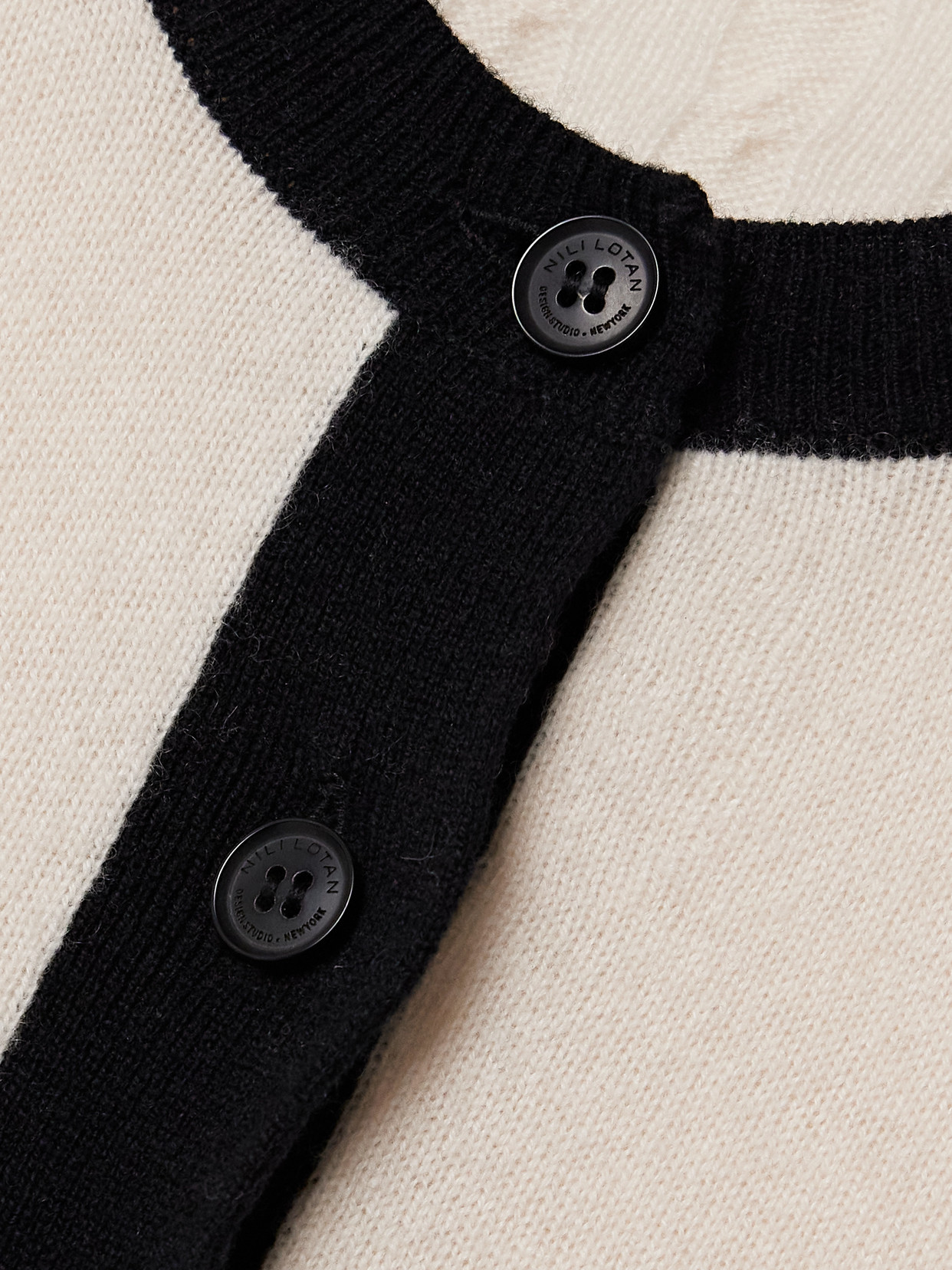Nili Lotan Meadow Two-tone Cashmere Cardigan