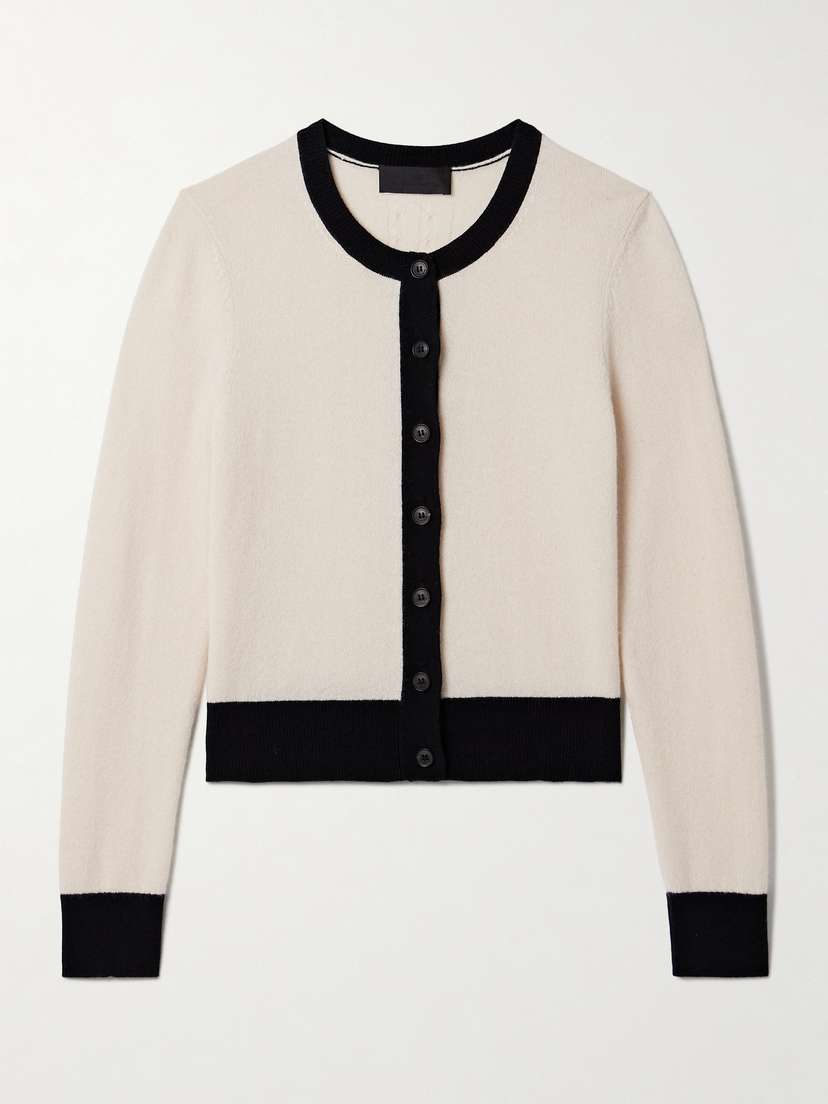 Nili Lotan Meadow Two-tone Cashmere Cardigan