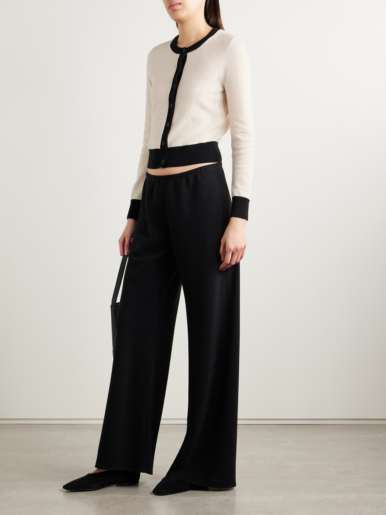 Nili Lotan Meadow Two-tone Cashmere Cardigan