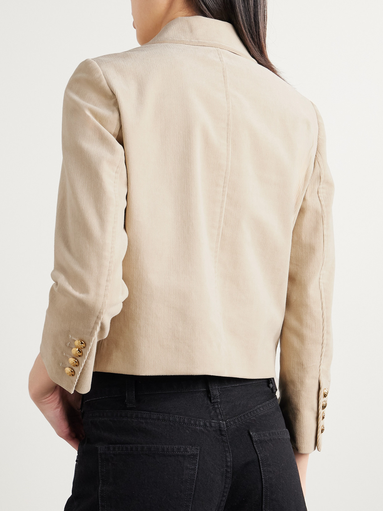 Nili Lotan Chamonix Cropped Cotton-blend Corduroy Jacket