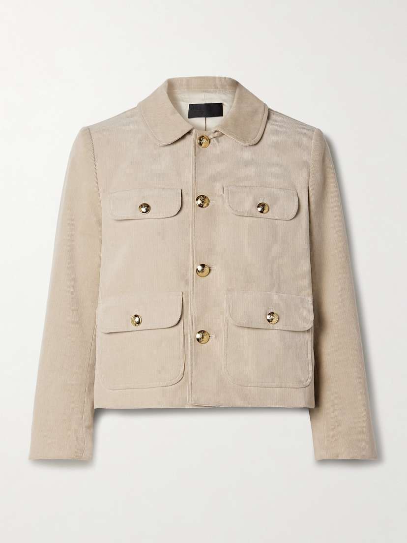 Nili Lotan Chamonix Cropped Cotton-blend Corduroy Jacket