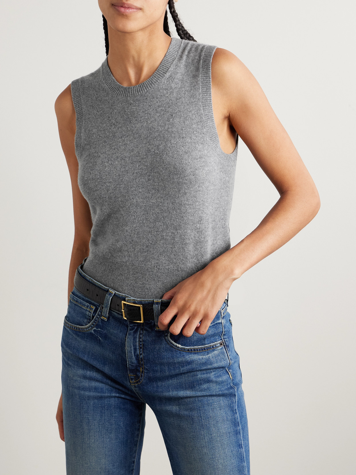 Nili Lotan May Cropped Cashmere Tank