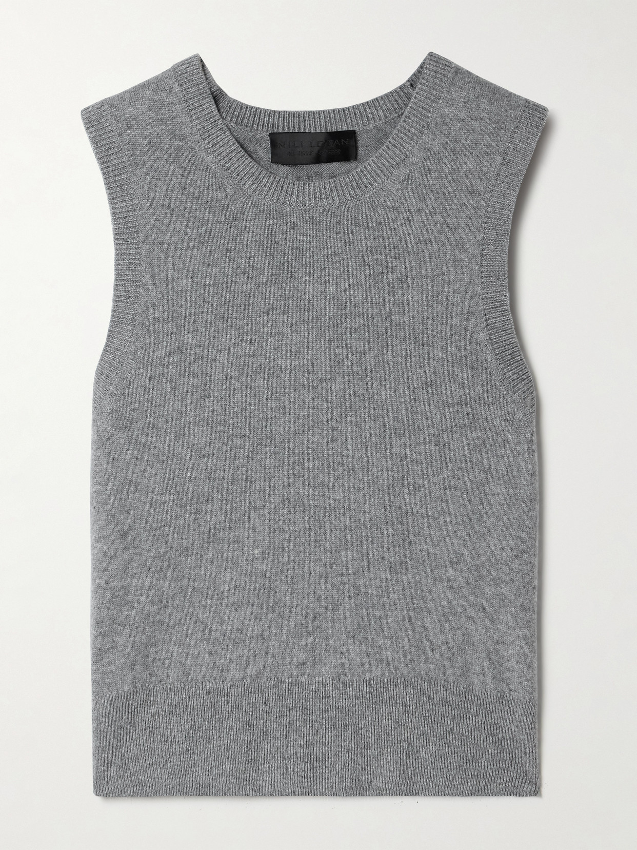 Nili Lotan May Cropped Cashmere Tank In Gray