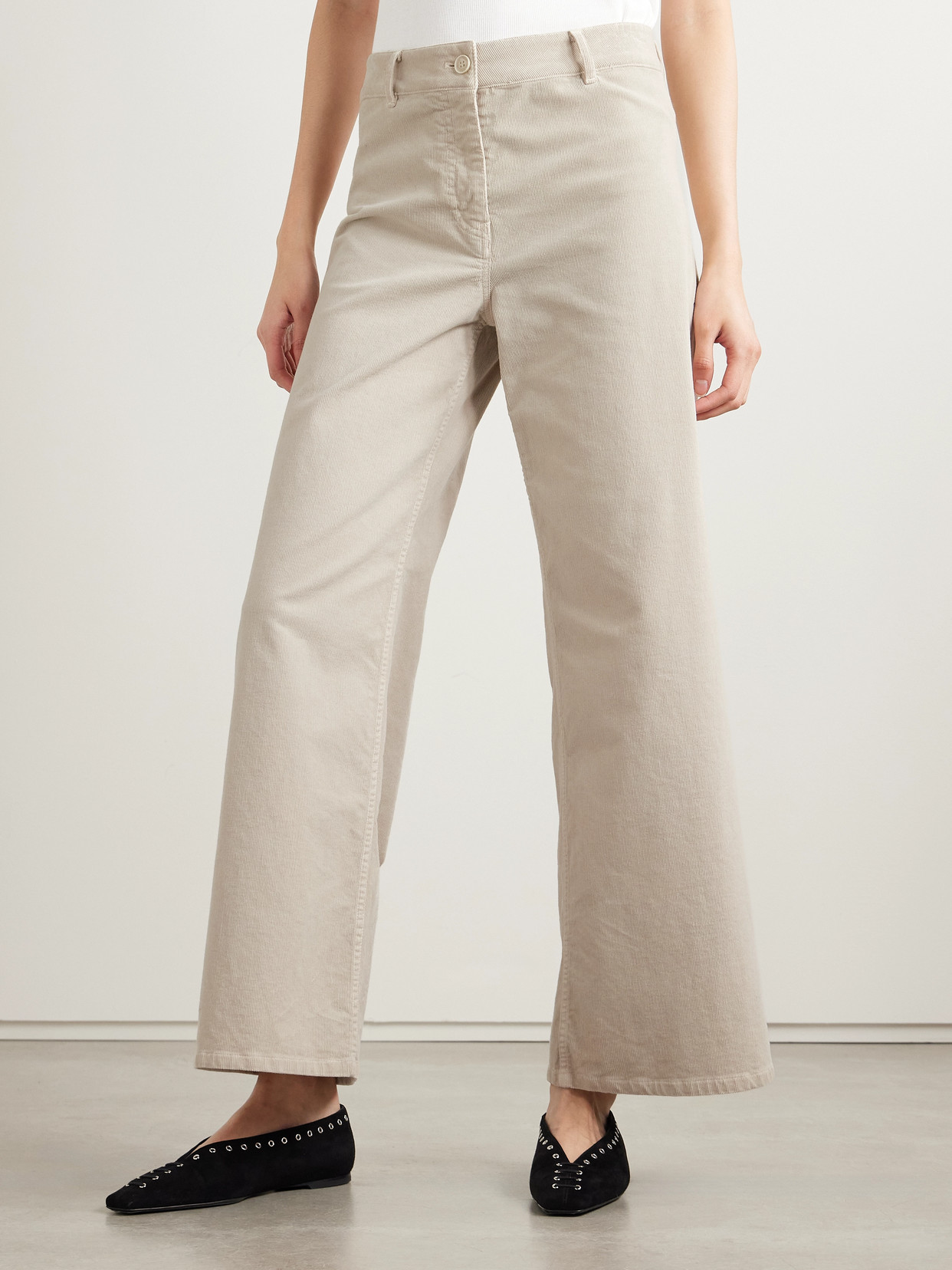 Nili Lotan Megan Cotton-blend Corduroy Wide-leg Pants