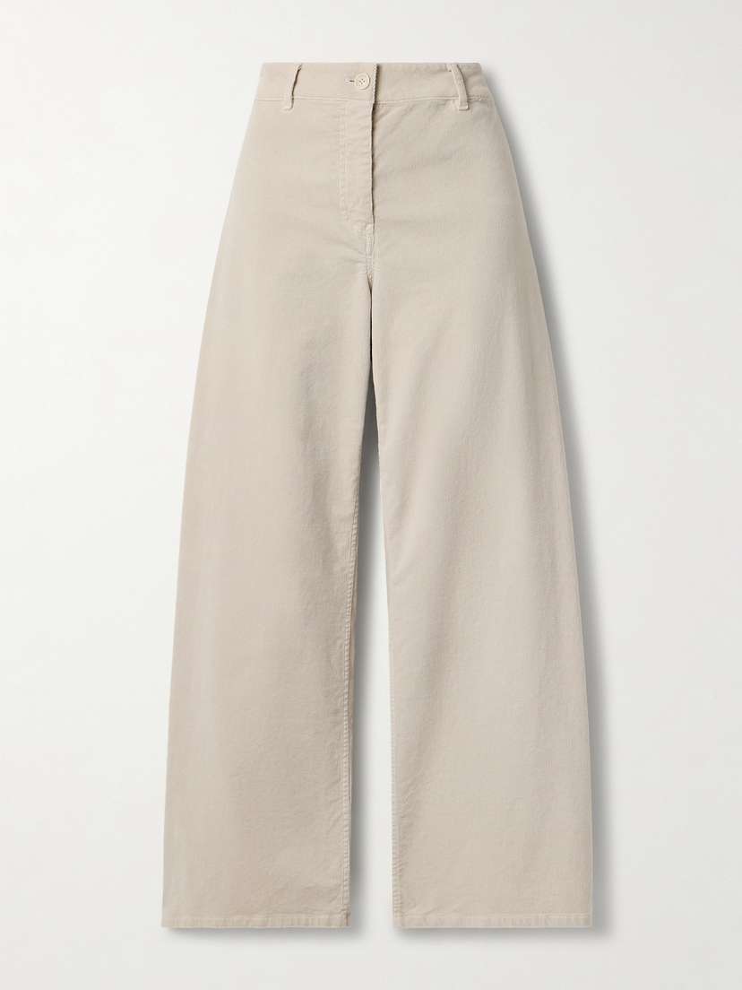 Nili Lotan Megan Cotton-blend Corduroy Wide-leg Pants