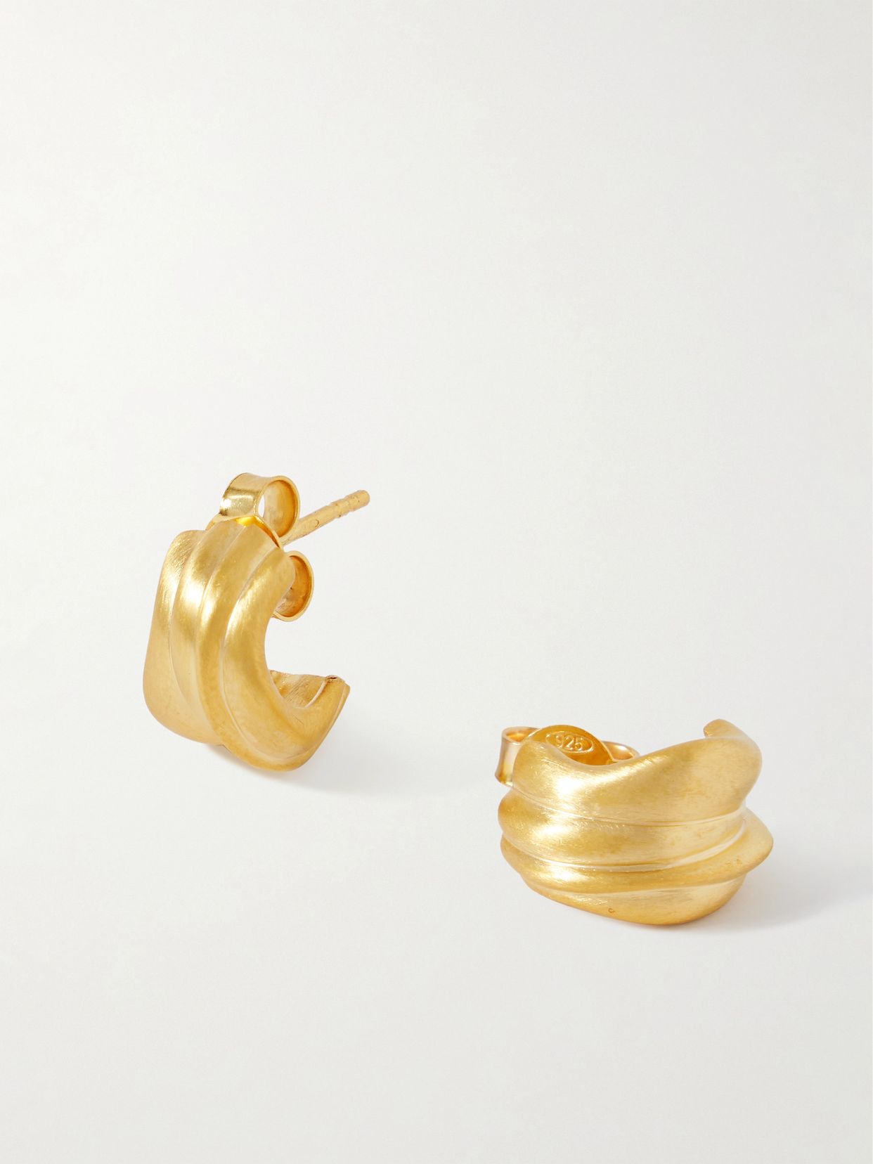 Recycled gold vermeil hoop earrings