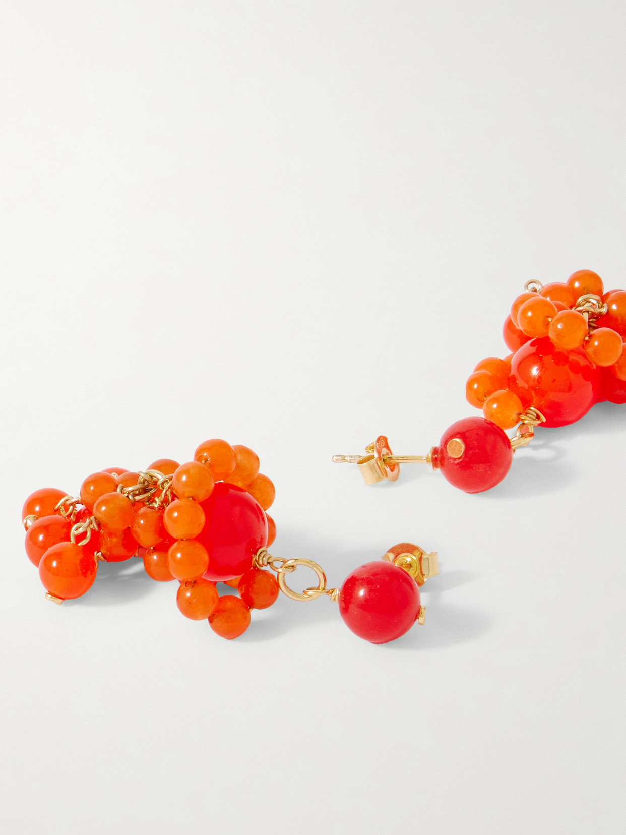 Completedworks Recycled Gold Vermeil Agate Earrings In Red