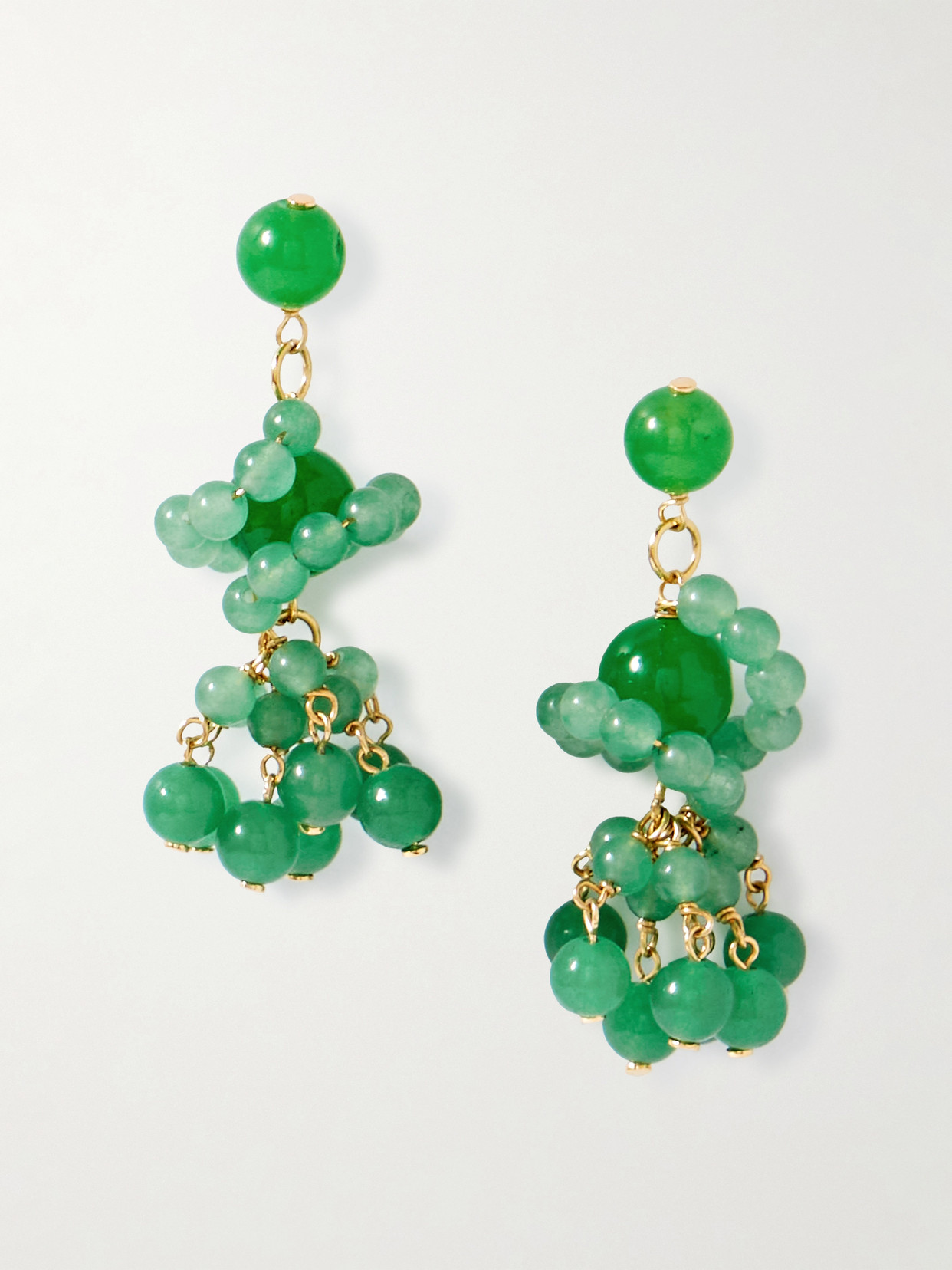 Completedworks Recycled Gold Vermeil Agate Earrings In Green