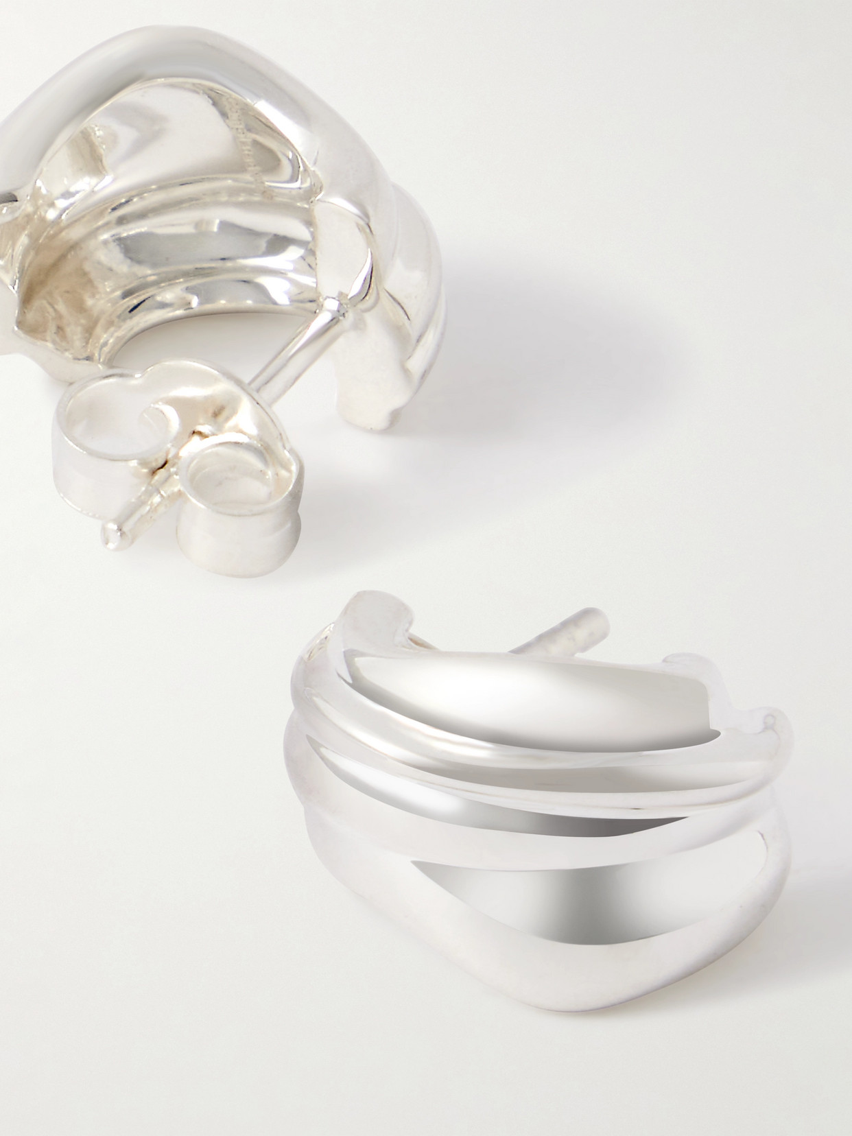 Completedworks Recycled Silver Hoop Earrings In Silver