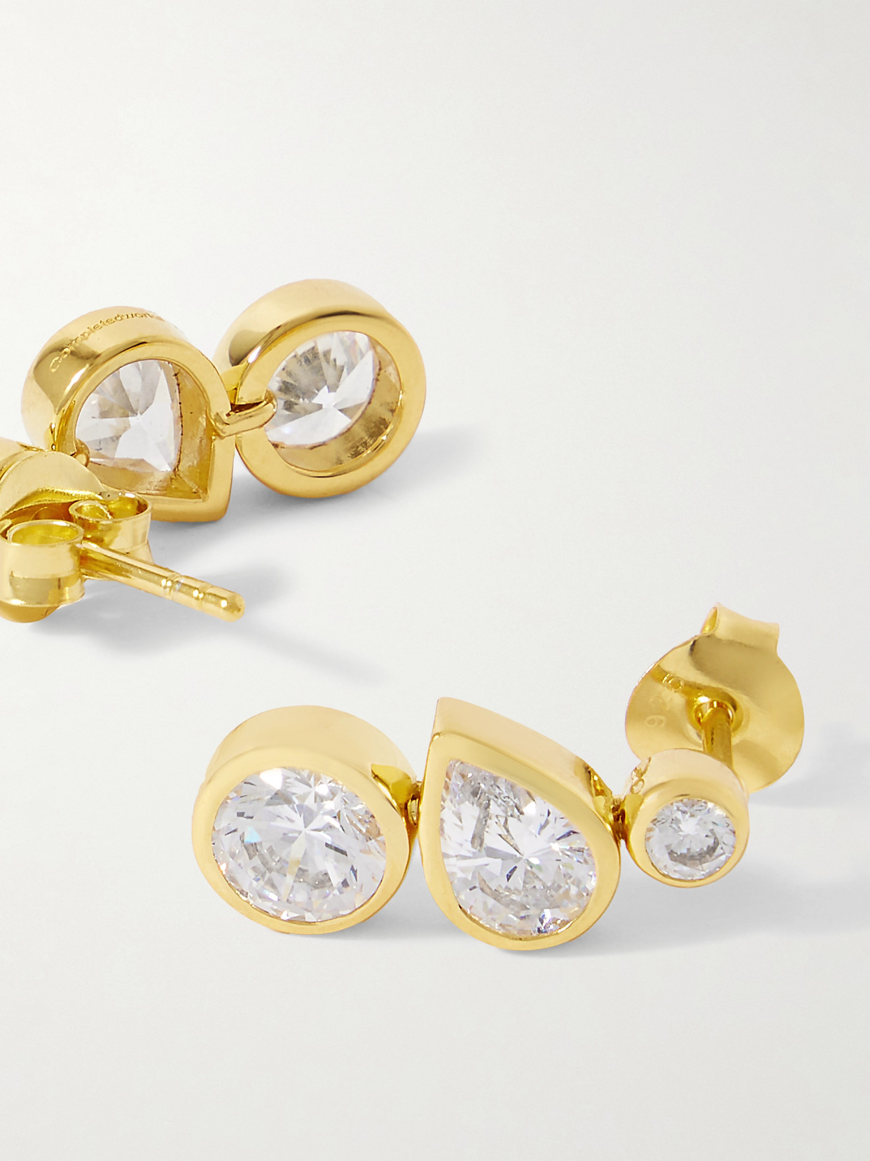 Completedworks Like Peas In A Pod Ii Recycled Gold Vermeil Cubic Zirconia Earrings In Gold