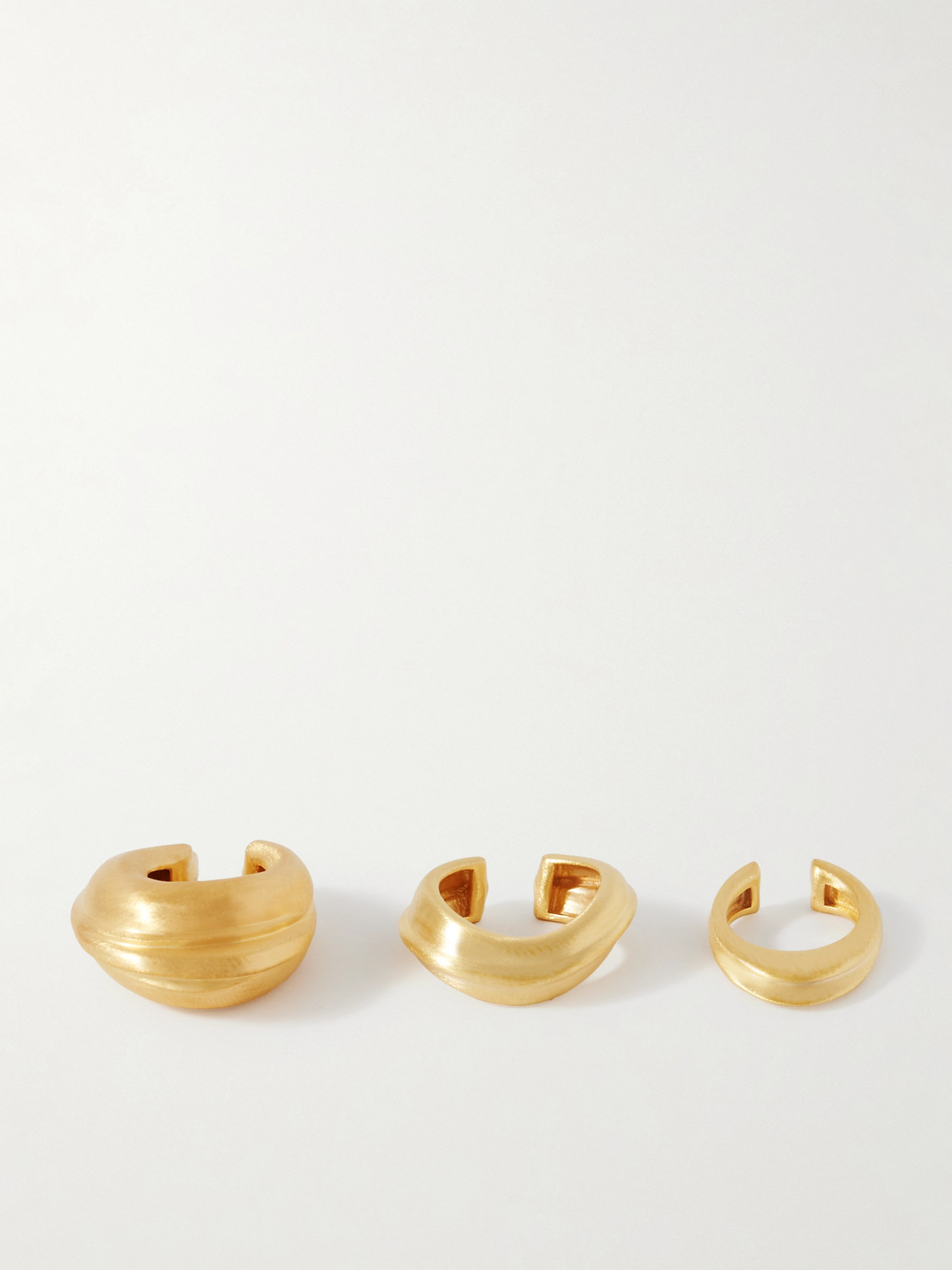 Completedworks - Set Of Three Gold-plated Ear Cuffs - One size
