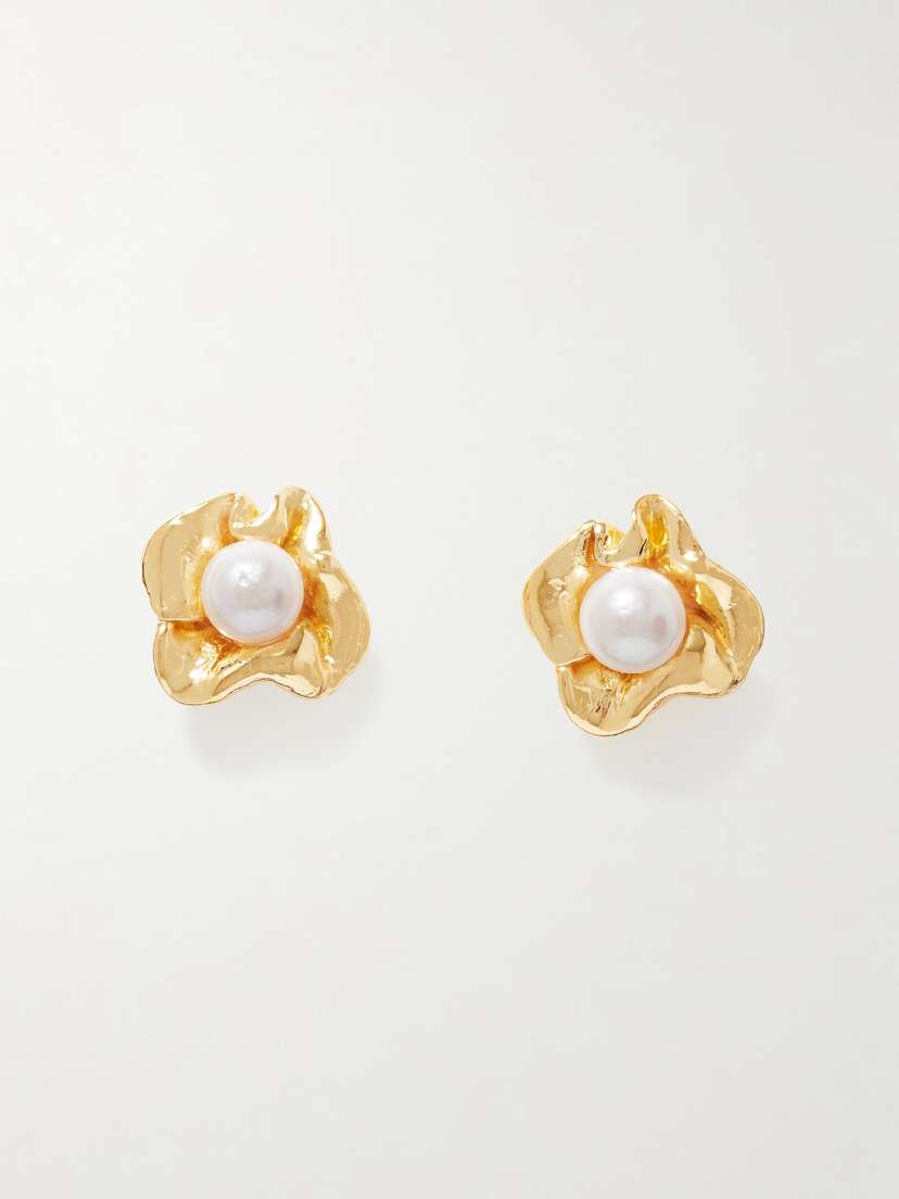 Completedworks Unity Recycled Gold Vermeil Pearl Earrings