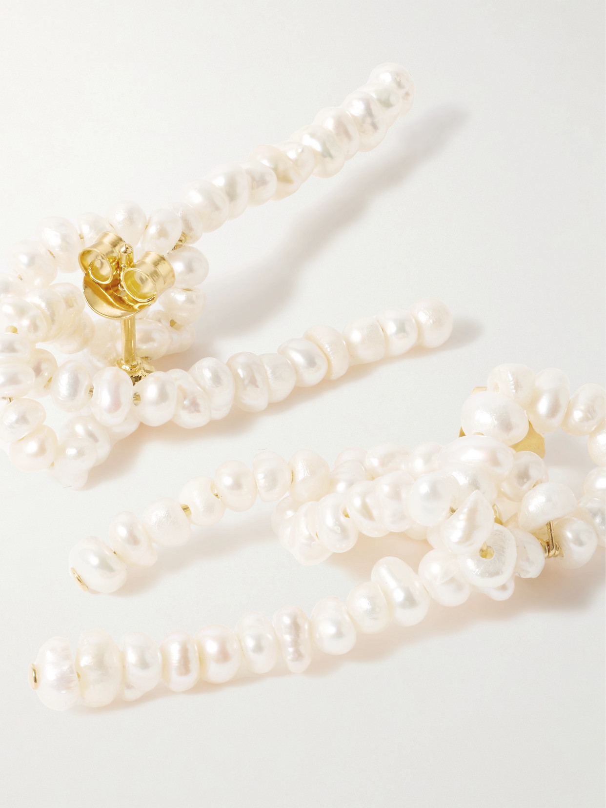 Completedworks The Break Between The Clouds Recycled Gold Vermeil Pearl Earrings