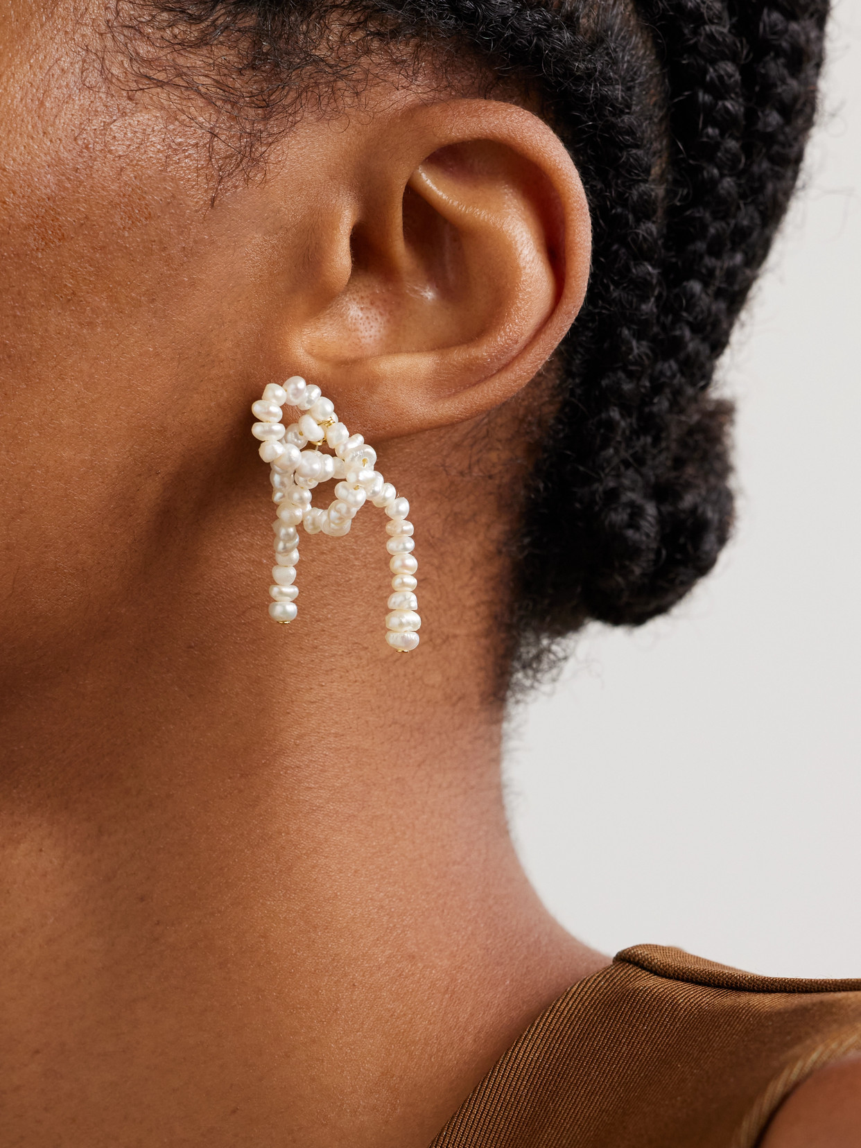 Completedworks The Break Between The Clouds Recycled Gold Vermeil Pearl Earrings