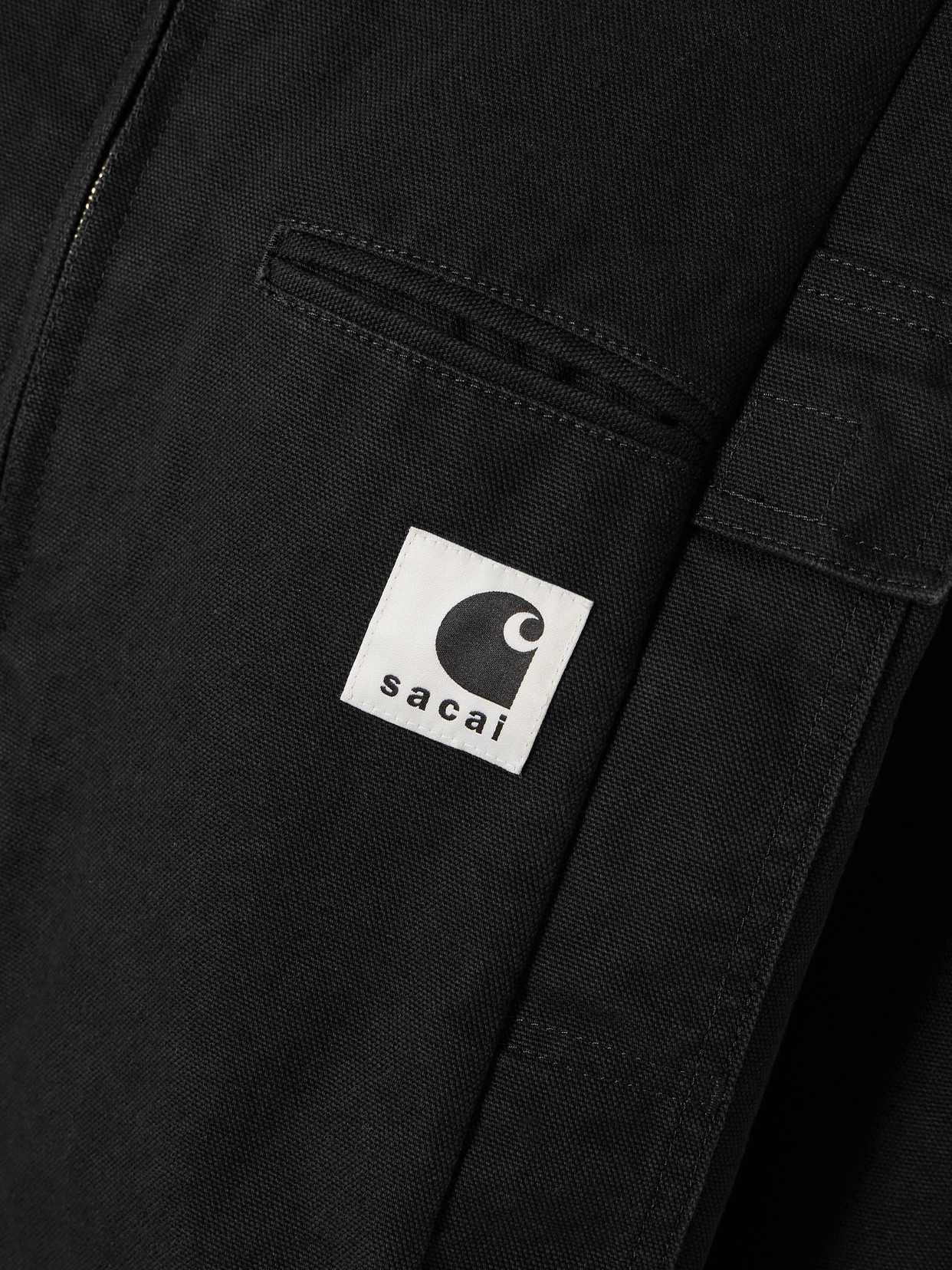 Sacai X Carhartt Cotton Blouson Jacket In Black