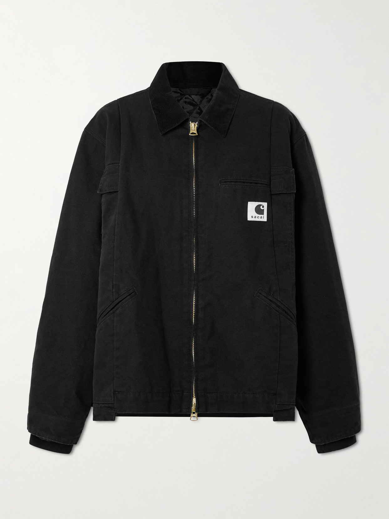 Sacai X Carhartt Cotton Blouson Jacket In Black