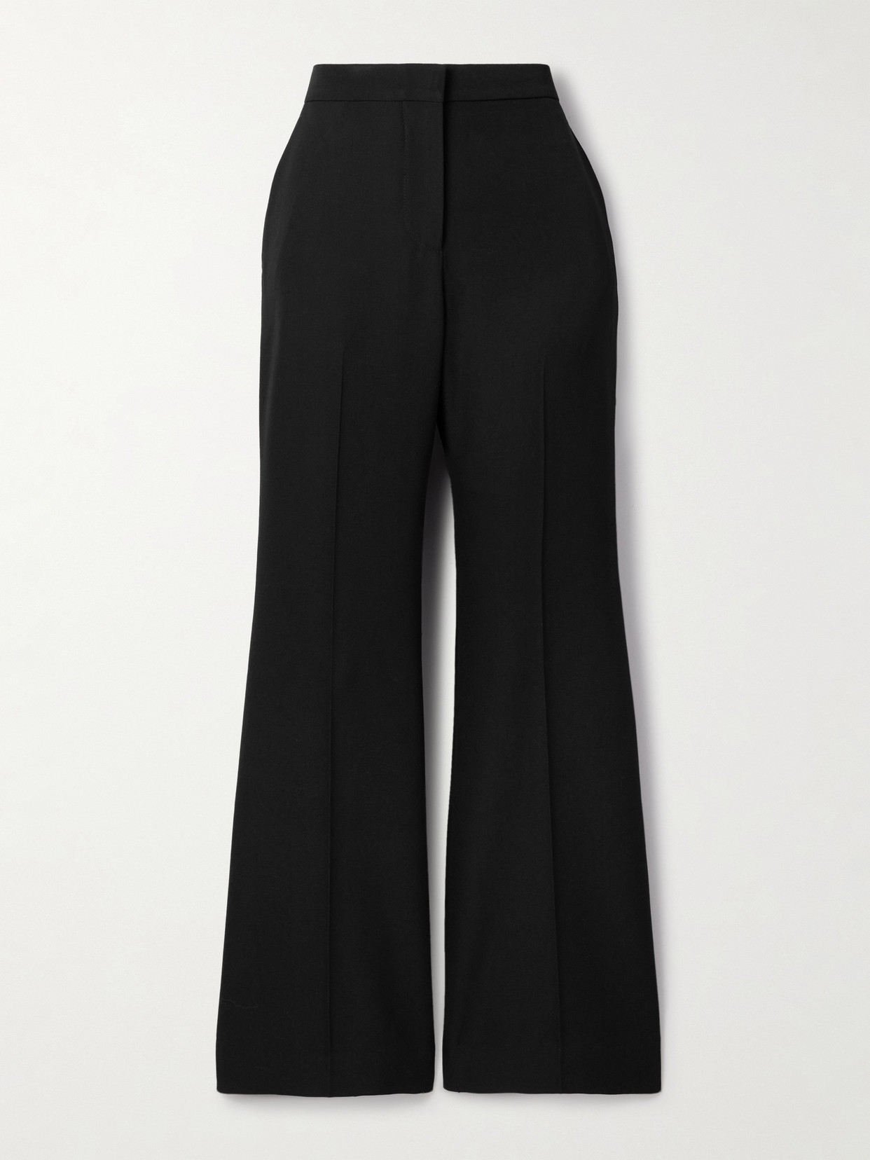 Givenchy Grain De Poudre Wool Flared Pants In Black