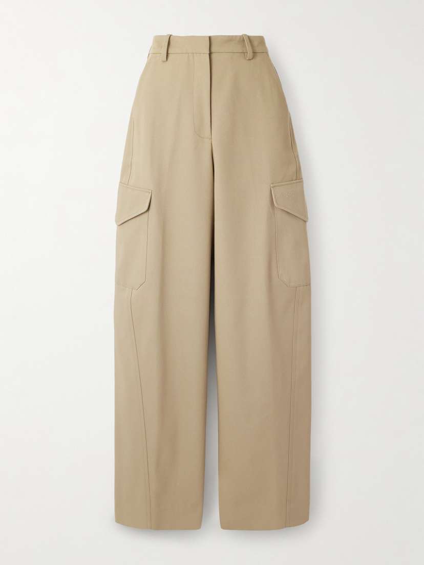 Givenchy Cotton And Wool-blend Gabardine Wide-leg Cargo Pants