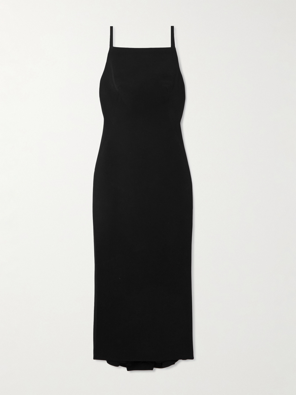 Givenchy Draped Cady Midi Dress In Black