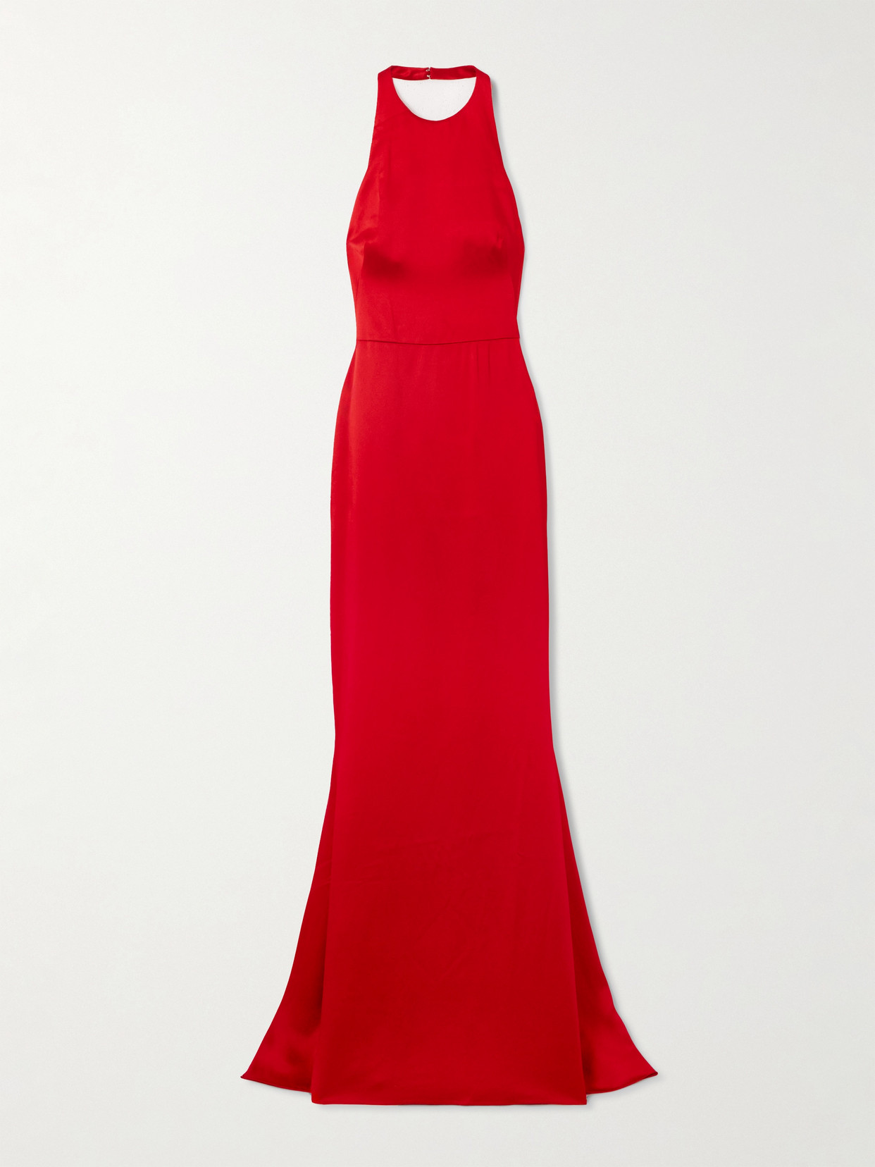 Givenchy Satin-crepe Halterneck Gown In Red