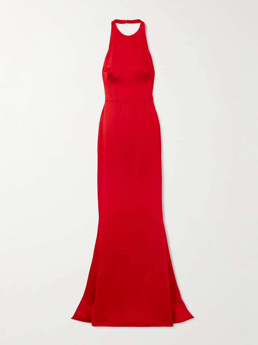 Givenchy Satin-crepe Halterneck Gown