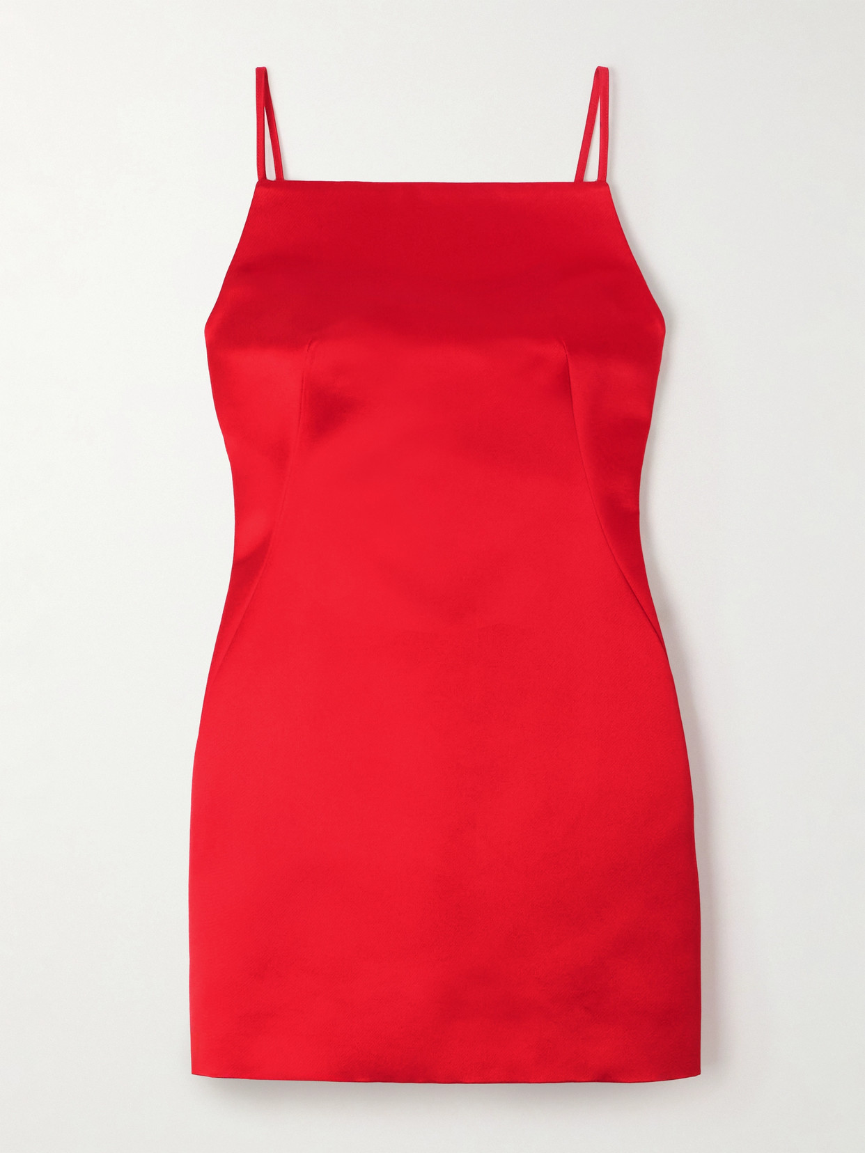 Givenchy Sliced Mini Dress In Satin In Red