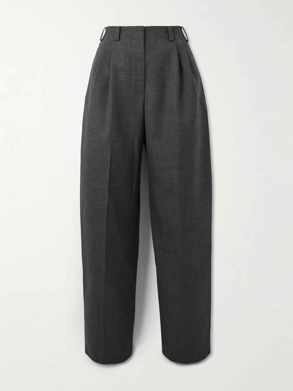 Givenchy Pleated Wool Tapered Pants In Gray