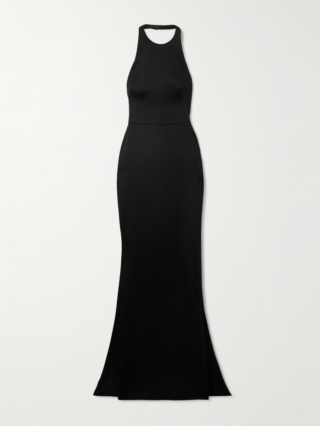 Givenchy Halter Neck Dress In Crepe And Satin In Black