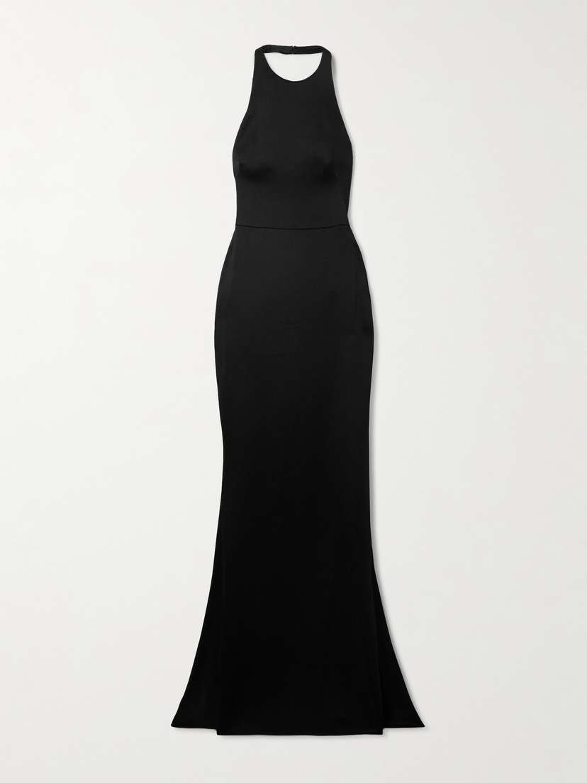 Givenchy Satin-crepe Halterneck Gown