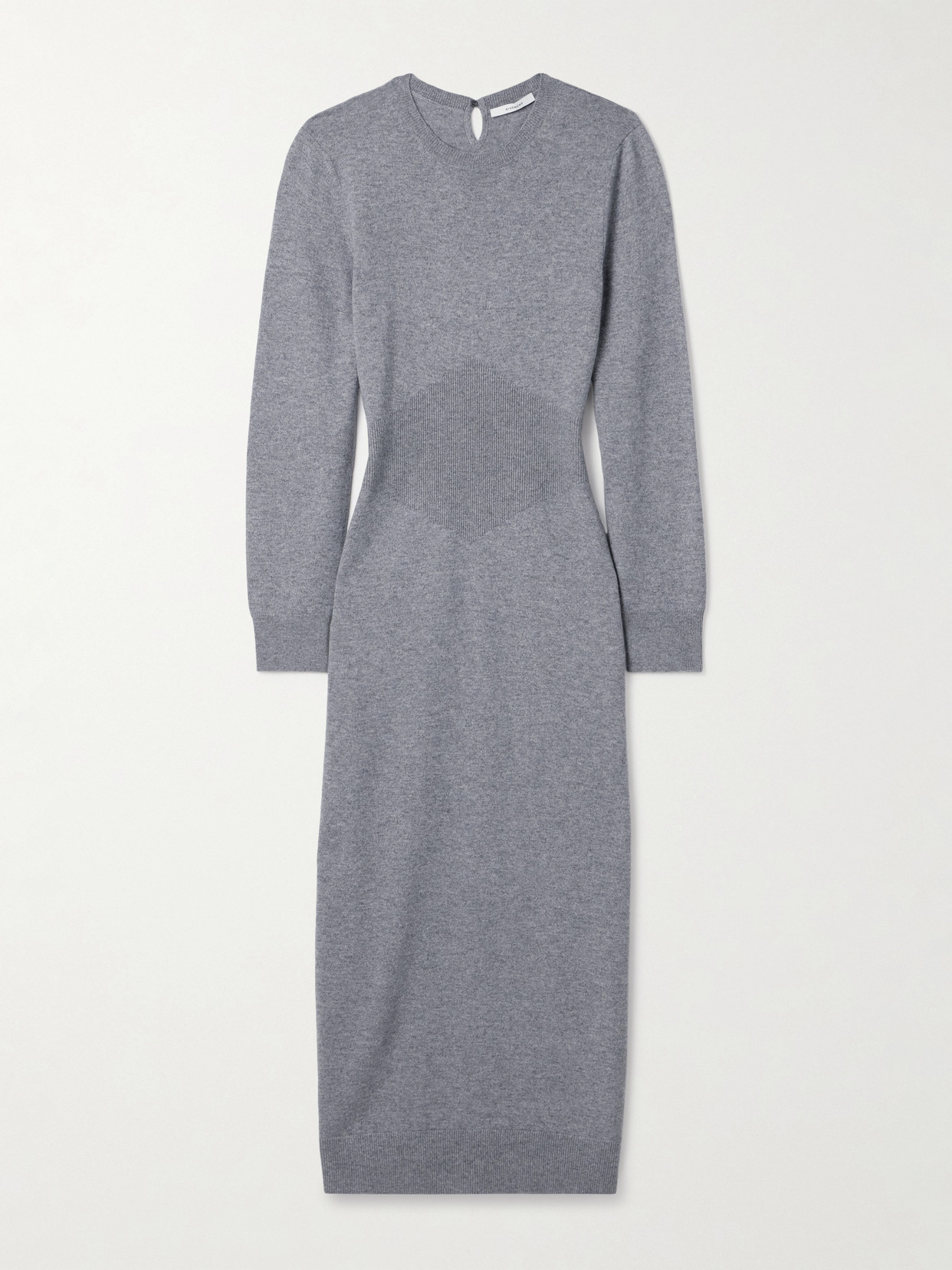 Givenchy Paneled Cashmere Midi Dress In Gray