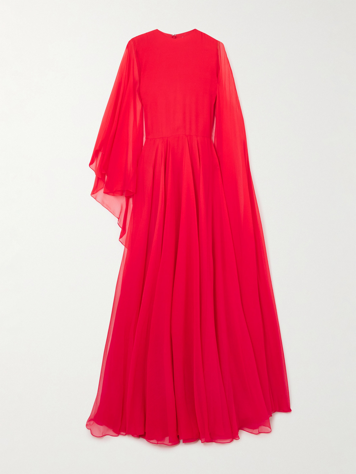 Givenchy Silk-crepon Gown In Red