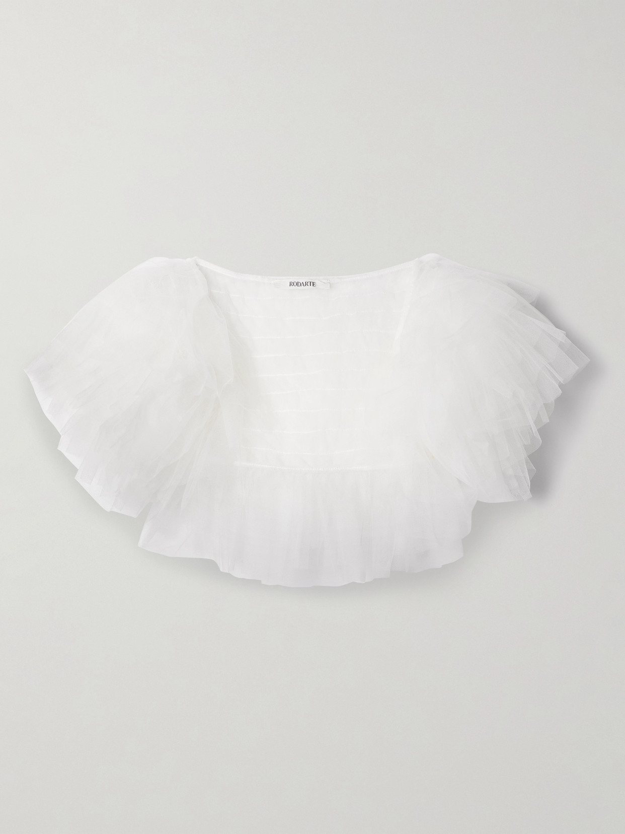 Rodarte Layered Tulle Jacket In White