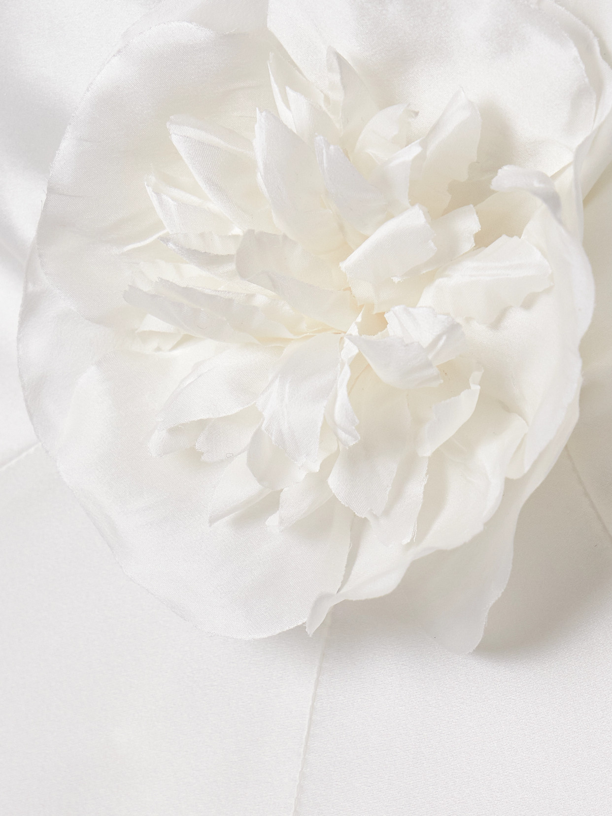 Rodarte Embellished Silk-charmeuse Halterneck Gown In White