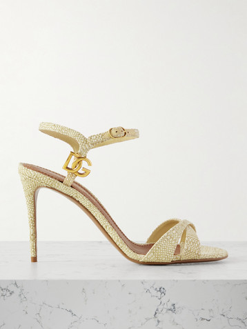 Dolce&Gabbana Logo-embellished raffia sandals