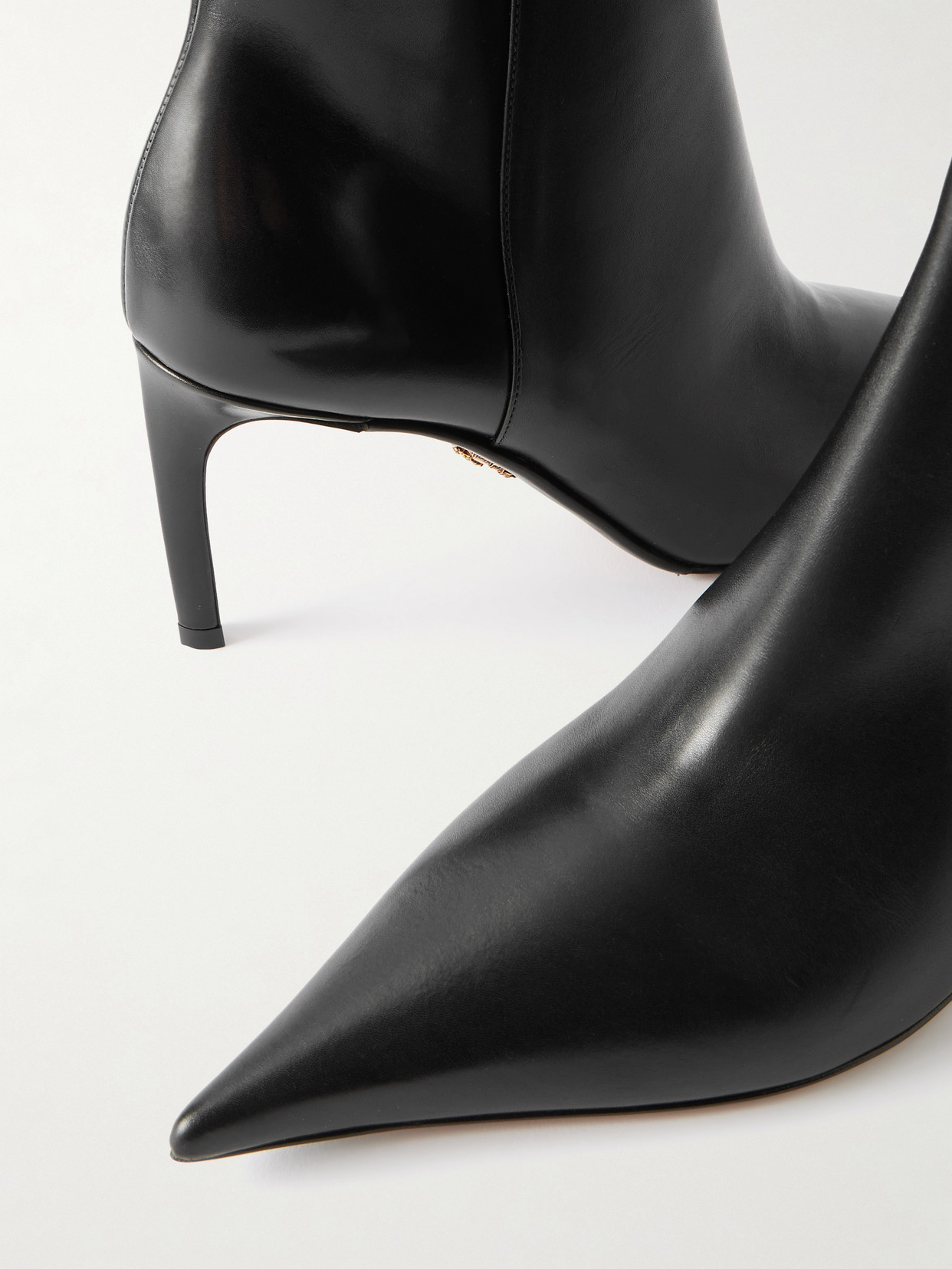 Dolce & Gabbana Devotion Leather Ankle Boots In Black