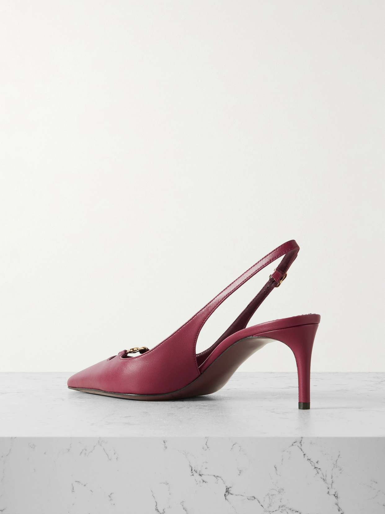 Dolce & Gabbana Embellished Leather Slingback Pumps