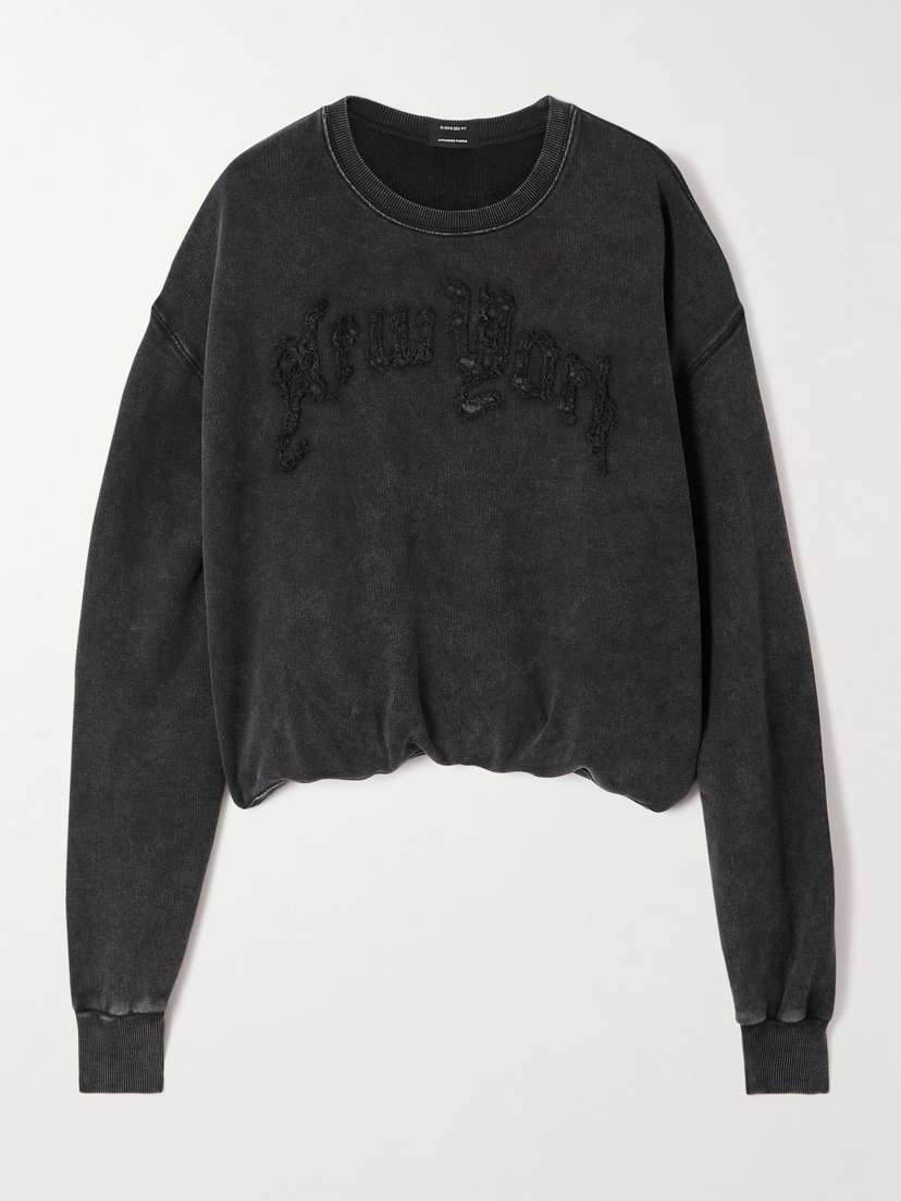 R13 Balloon Oversized Appliquéd Cotton And Lyocell-blend Jersey Sweatshirt