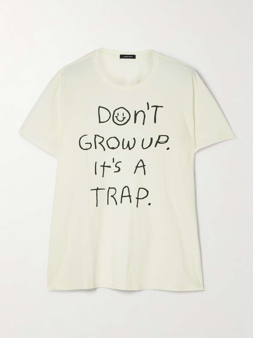 R13 Don't Grow Up Boy Printed Cotton-jersey T-shirt
