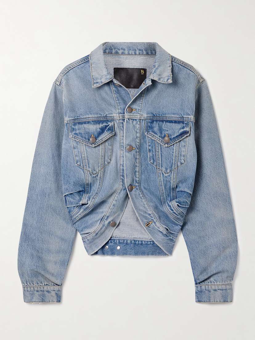 R13 Gathered Denim Jacket