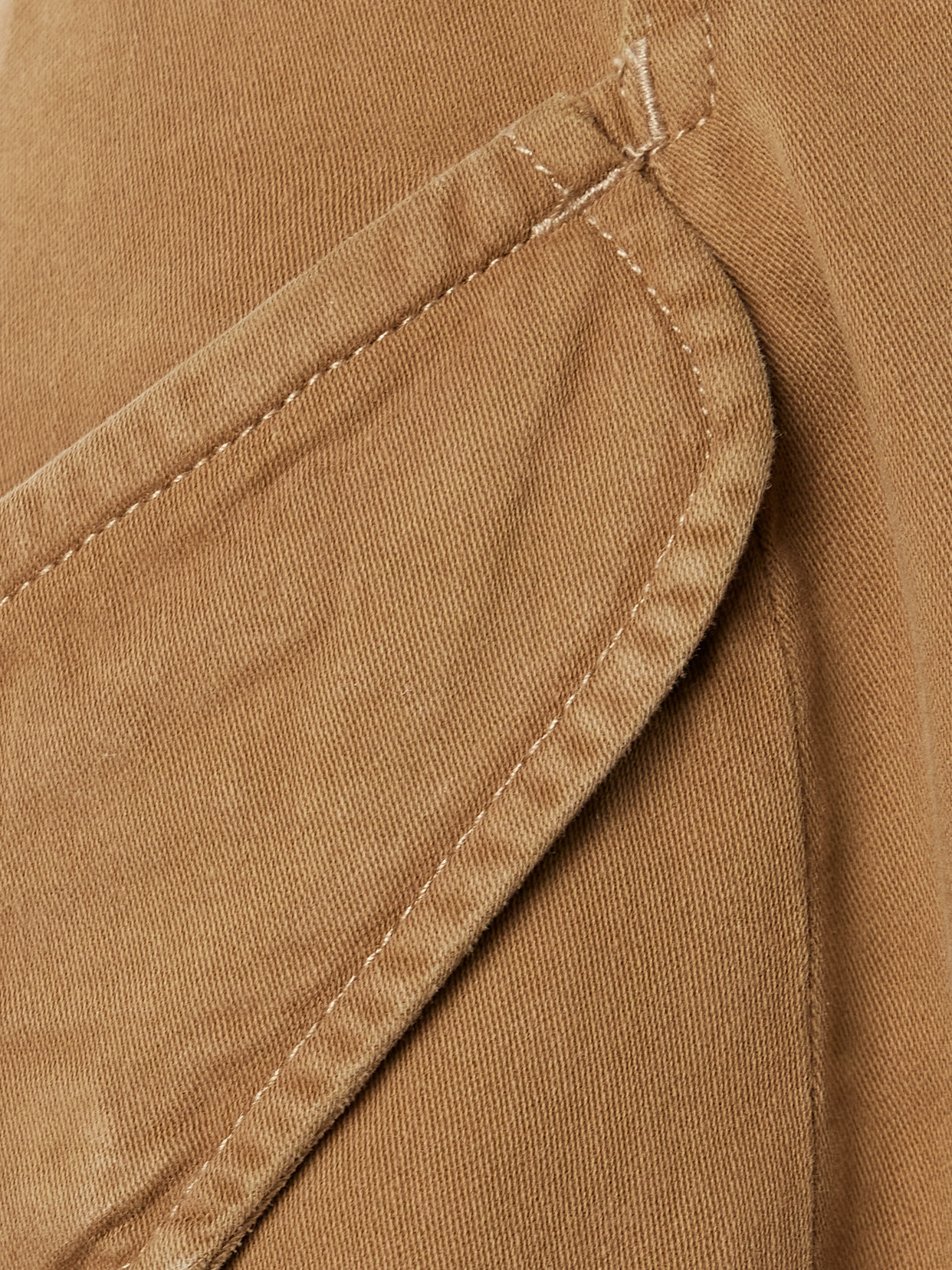 R13 Gathered Cotton-twill Straight-leg Pants In Brown