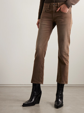 R13 Boy cropped low-rise straight-leg jeans