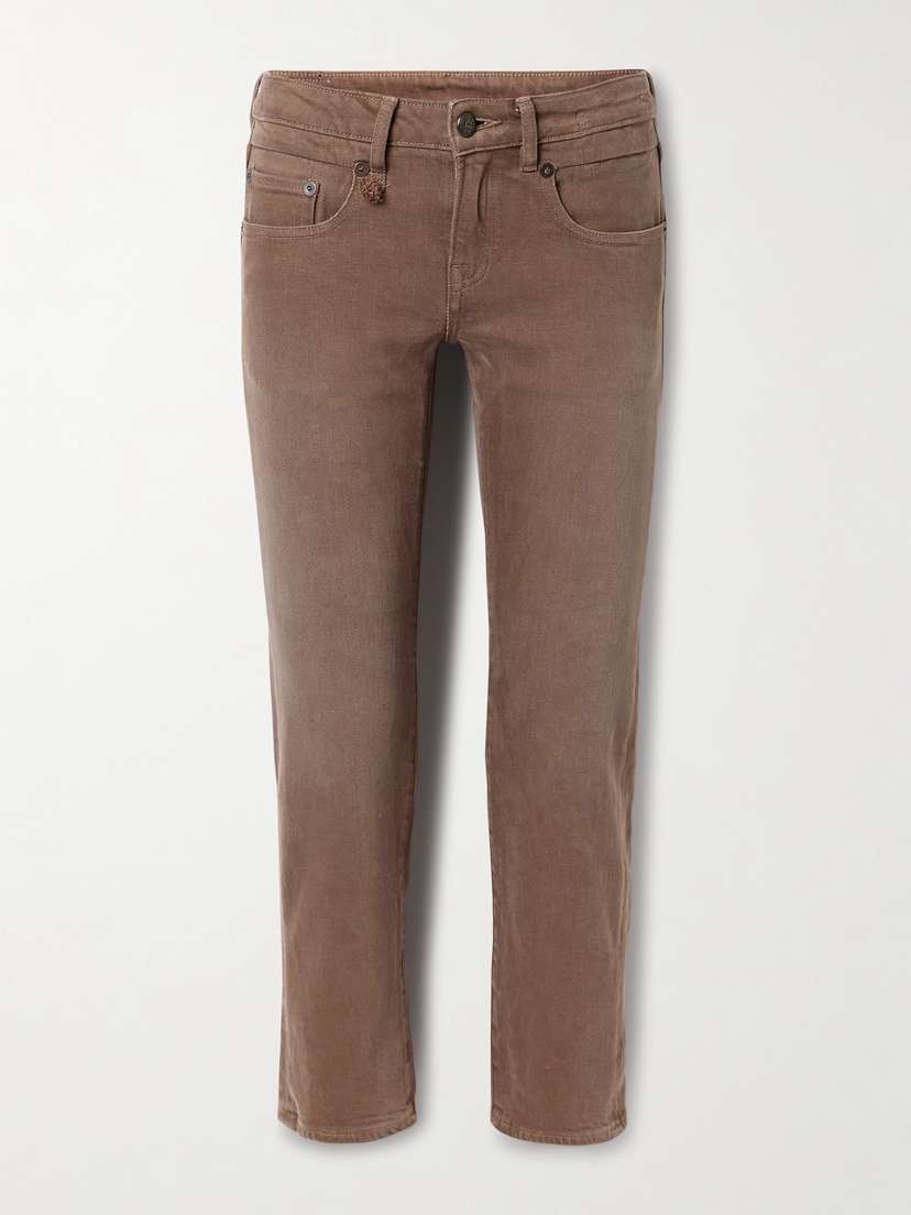 R13 Boy Cropped Low-rise Straight-leg Jeans