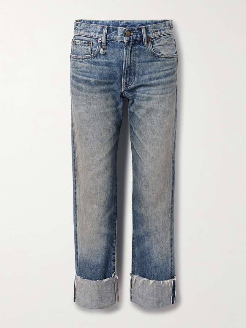 R13 Romeo Frayed Low-rise Straight-leg Jeans