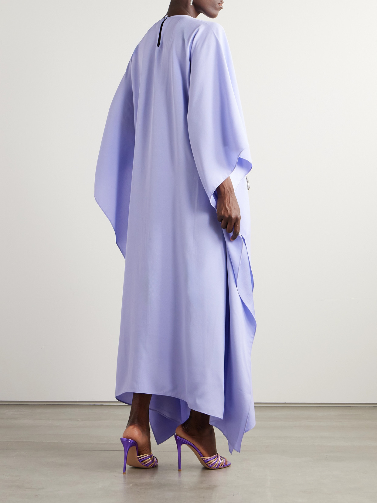Taller Marmo Carthage Crystal-embellished Crepe Gown In Purple