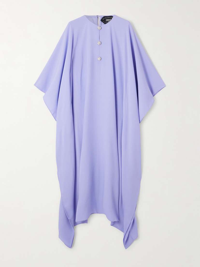 Taller Marmo Carthage Crystal-embellished Crepe Gown