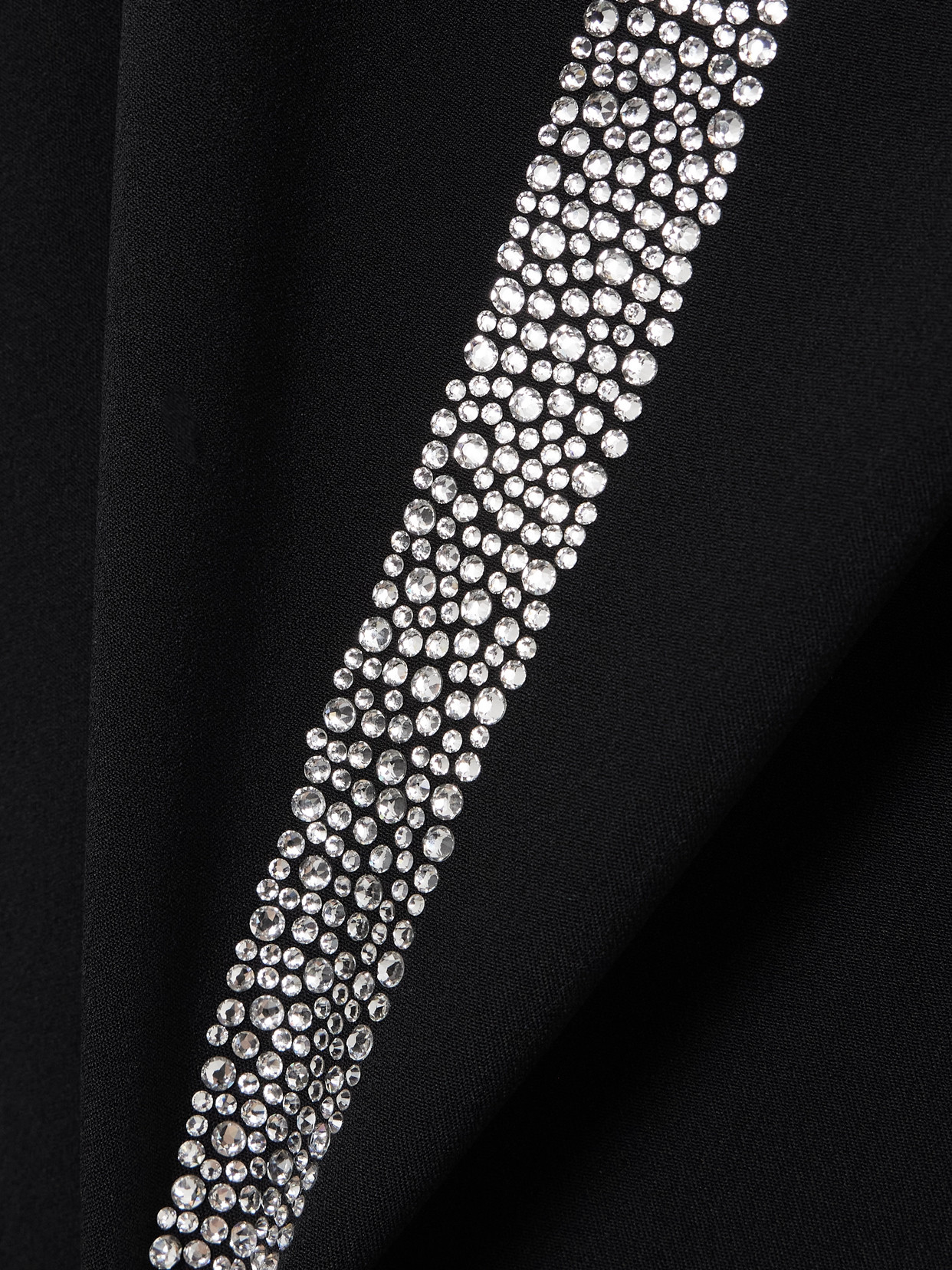 Taller Marmo Acropoli Swarovski Crystal-embellished Crepe Halterneck Gown In Black
